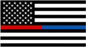 Thin Blue Line First Responder American Flag Decals