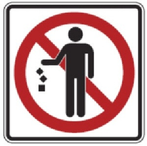 no littering sign