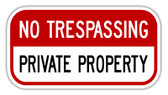 No Trespassing Private Property Sign