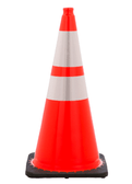 28" Traffic Cone with Reflective Collars