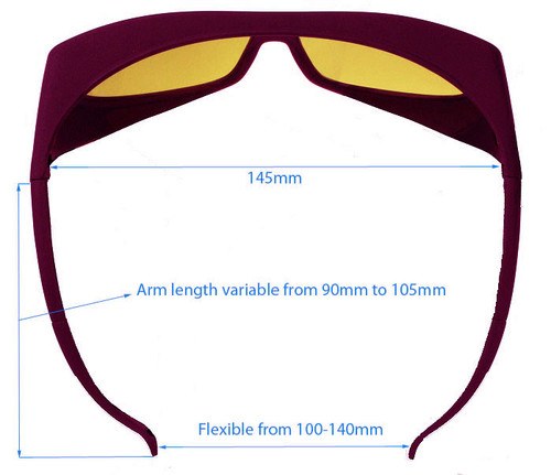 glasses dimensions