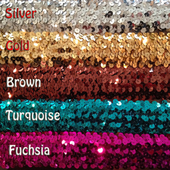 Belly Dance Make It Yourself ~ Brilliant Metallic Stretch Flat Sequin Trim ~ 1 ½ Inch