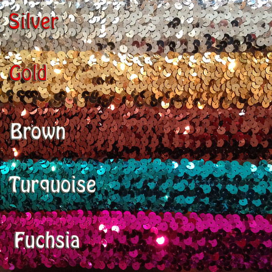 Belly Dance Make It Yourself ~ Brilliant Metallic Stretch Flat Sequin Trim ~ 1 ½ Inch