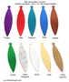 Paillettes (Spangles) ~ Size: 3 1/4" Tear Shaped Paillettes