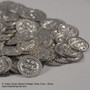 Belly Dance /Tribal Coins for Costuming - Arabic Script, Medium Weight, 20mm in Silver Tone