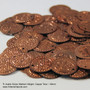Belly Dance /Tribal Coins for Costuming - Arabic Script, Medium Weight, 20mm in Copper Tone
