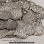 Belly Dance /Tribal Coins for Costuming - Hanging Coin, Medium Weight, 23mm in Silver Tone