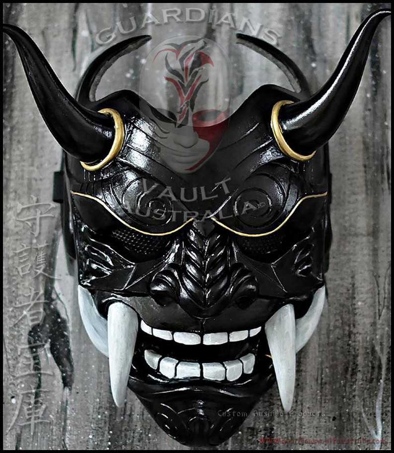 Dark Lord Oni Mask - Japanese Demon Facemask - Guardians Vault