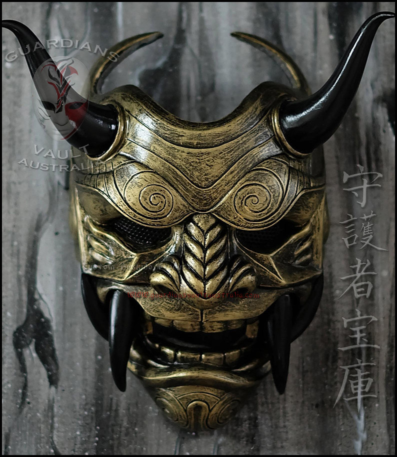 Goruden Ghost Oni Mask - Japanese Demon Facemask - Guardians Vault