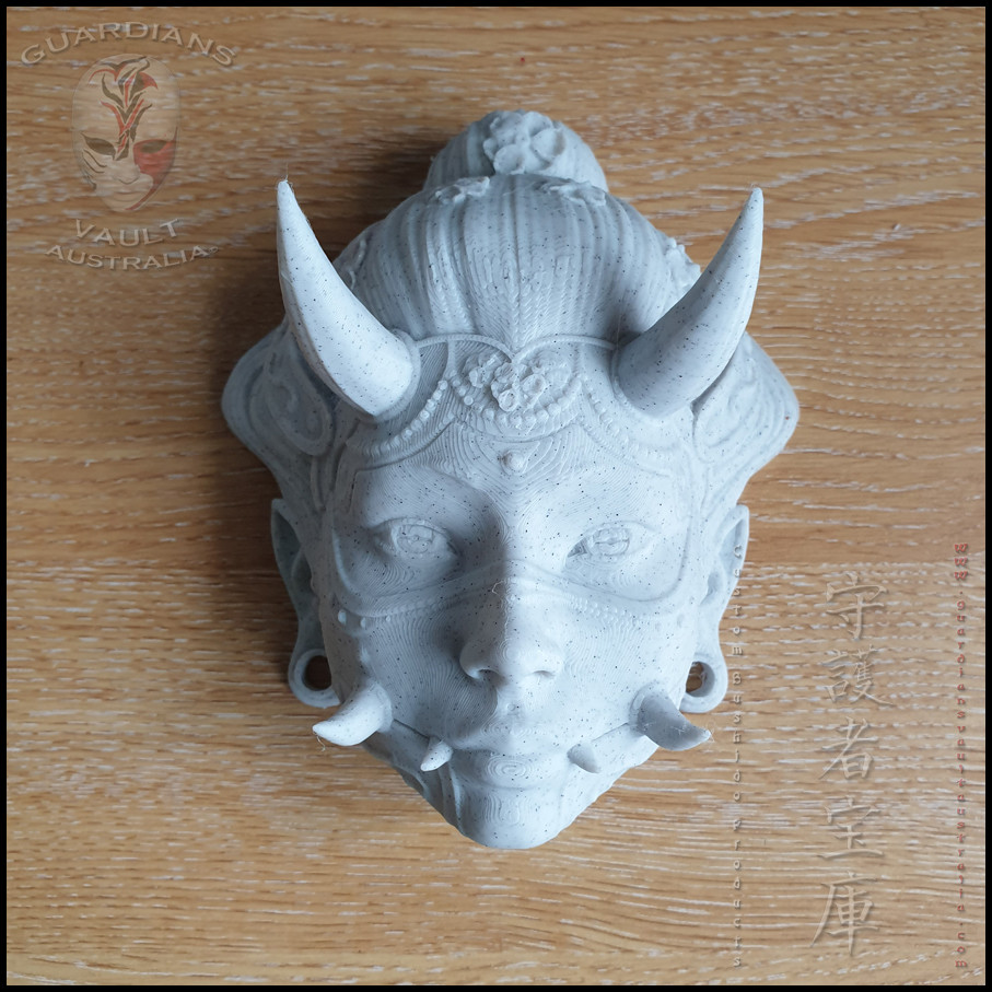 Hannya Namanari Mask - Wall Art STOCK - Guardians Vault Australia