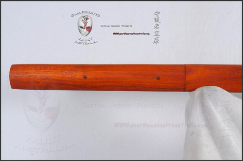 Zatoichi Redwood Chokuto Shirasaya - Kobuse Lamination 1060/1095
