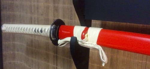 Crimson Crane Katana / 1060CS / Sand Coloured cotton Ito Crimson Crane Katana / 1060CS / Sand Coloured cotton Ito