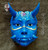 Konpeki (Azure)Goddess Hannya Mask - Custom Painted STOCK Konpeki (Azure)Goddess Hannya Mask - Custom Painted STOCK