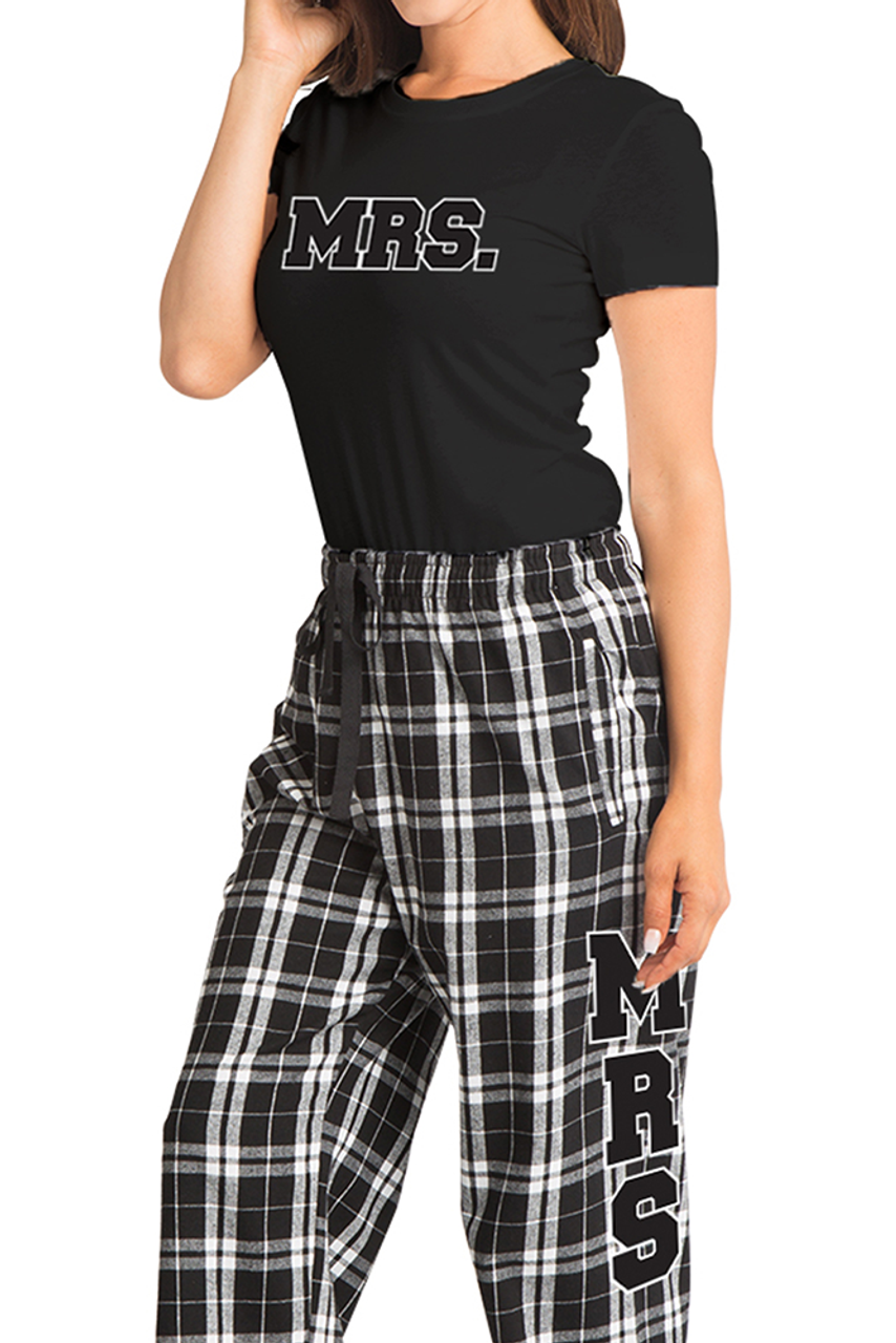 Plaid Pajama Pants - Black