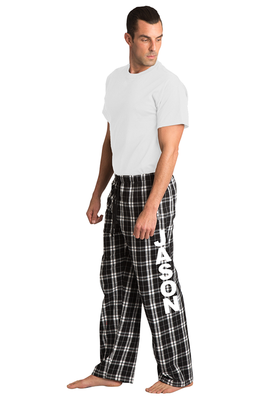 Matching Printed Flannel Jogger Pajama Pants for Men