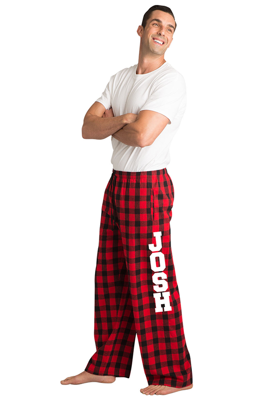 Customize District® Mens Flannel Plaid Pajama Pants