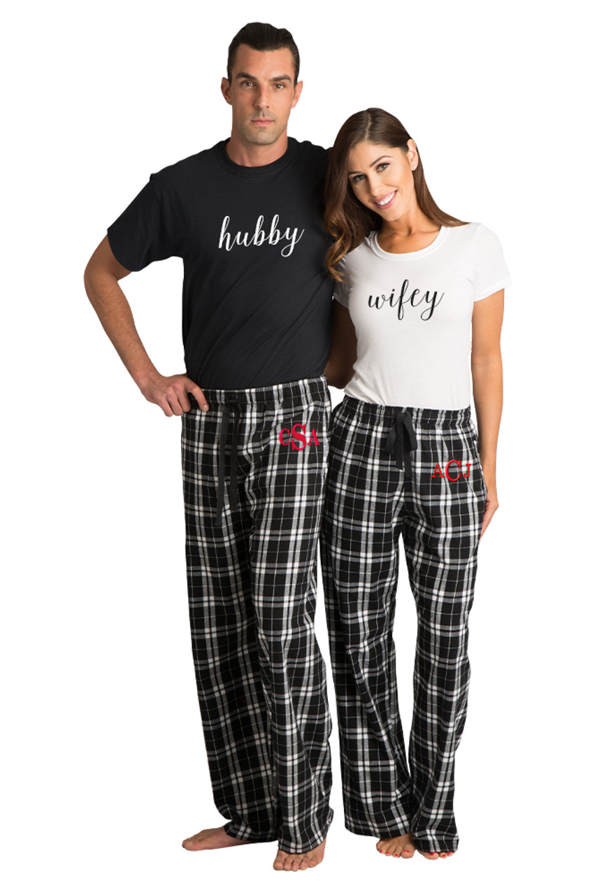 Personalized Flannel Pajama Pants, Custom Printed Flannel Pajamas, Custom  Unisex Plaid Pjs, Matching Couples Pjs, Family Christmas Pajamas 