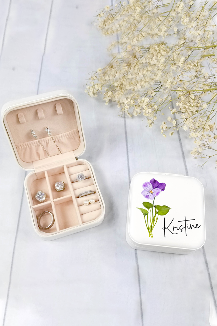 Gift for Woman Who Has Everything, Mini Jewelry Box With Her Name, Portable  Accessories Case, Personalized Travel Case, Jewelry Box for Her 