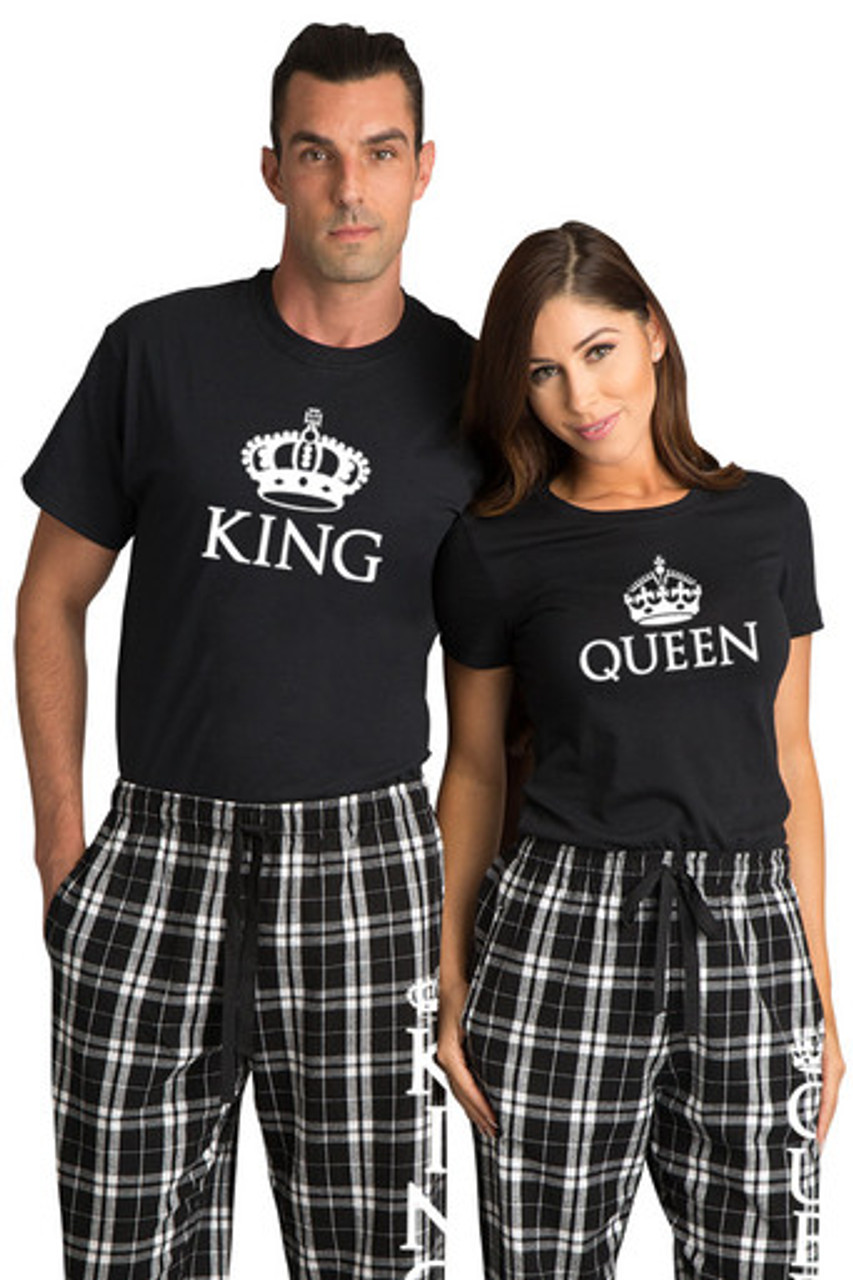 Couples Matching Cotton Poplin Pajama Sets