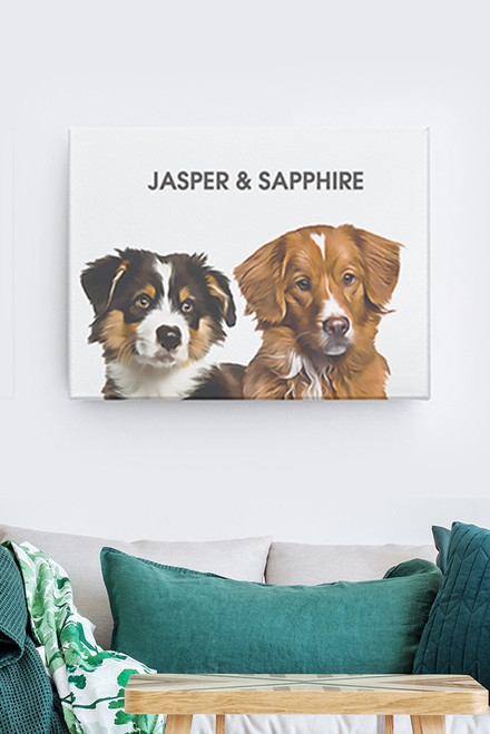 Custom Pet Portrait Canvas Print