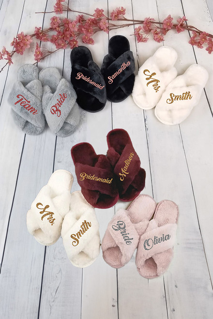 Personalized Bridesmaid slippers