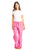 Zynotti Bride Print Pink Plaid Flannel Pajama Lounge Wear Pants