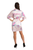 Zynotti Glitter Print Pink Floral Bridesmaid Satin Robe