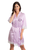 Personalized Embroidered Monogram lavender Lace Satin Robe