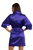 Zynotti Rhinestone Quinceanera Purple Satin Robe