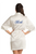 Zynotti Custom Embroidered Bride Ivory Satin Kimono Robe