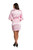 Personalized Embroidered Print Pink Satin Robe
