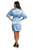 personalized blue satin robe