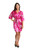 Hot-Pink Personalized Glitter Floral Robe Full