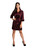 White Thread Embroidered Burgundy Bridesmaid Satin Robe