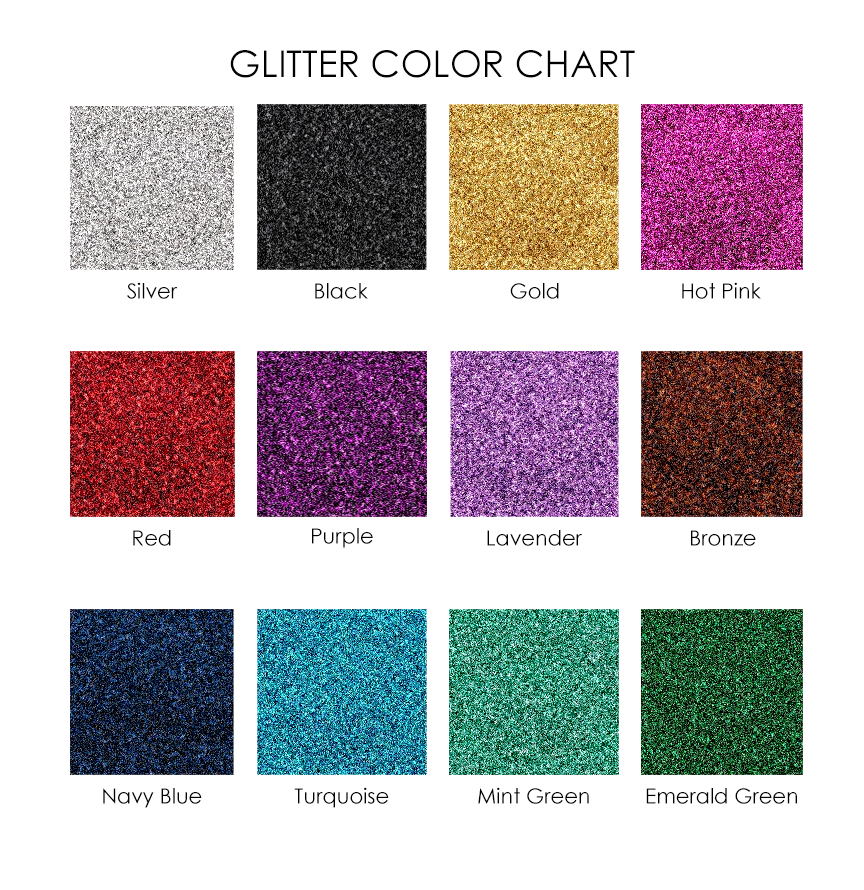 Glitter Color Chart