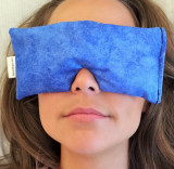 The Eye Wrap may be used directly over the eyes. It blocks out the light, providing a quick break from the world.