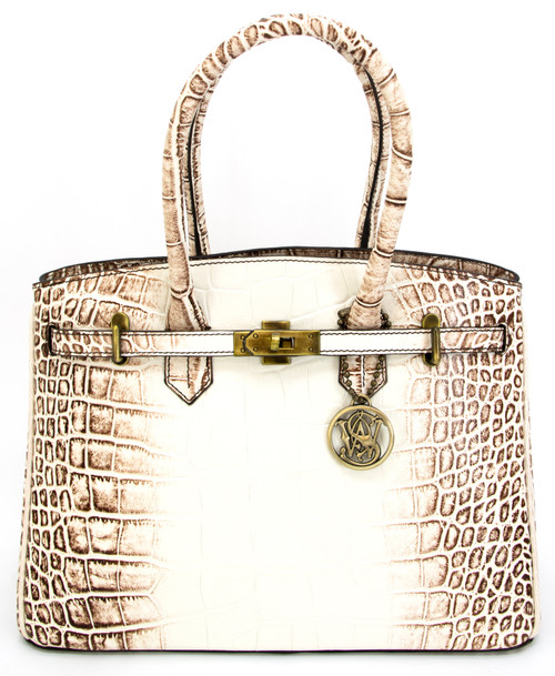Smith & Wesson Croc Handbag Beige/Brown