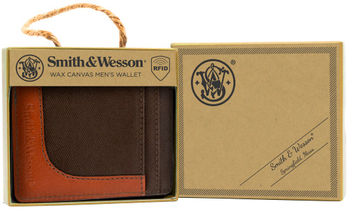 Smith & Wesson Wax Canvas Money Clip in Brown