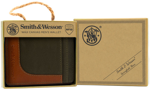 Smith & Wesson Wax Canvas Money Clip in Green