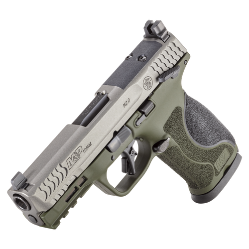 M&P® 10MM M2.0® 4 INCH THUMB SAFETY OD GREEN/TUNGSTEN GRAY