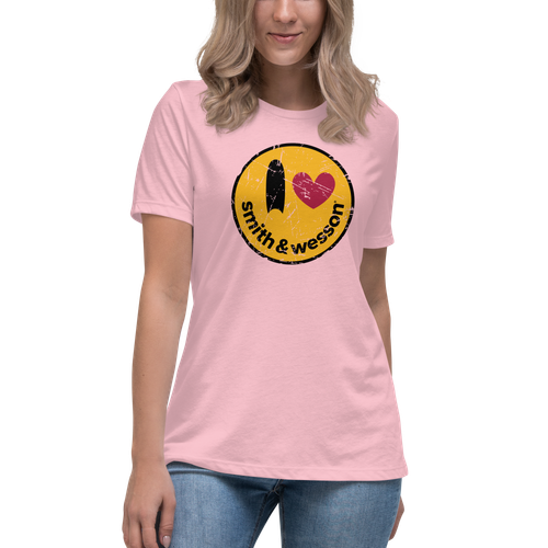 Smith & Wesson® I Heart S&W® Women's Tee Front Pink
