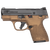 M&P®9 Shield® Plus TS CA Compliant Burnt Bronze Left Side-on View