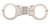 M300P NICKEL HINGED HANDCUFF W/PUSH PIN DOUBLE LOCK