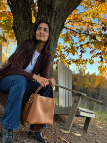 Valluat | DANTY BAG BROWN [正規品/関税込] Drawstring Bucket Bag | Brown Leather Purse - Qisabags