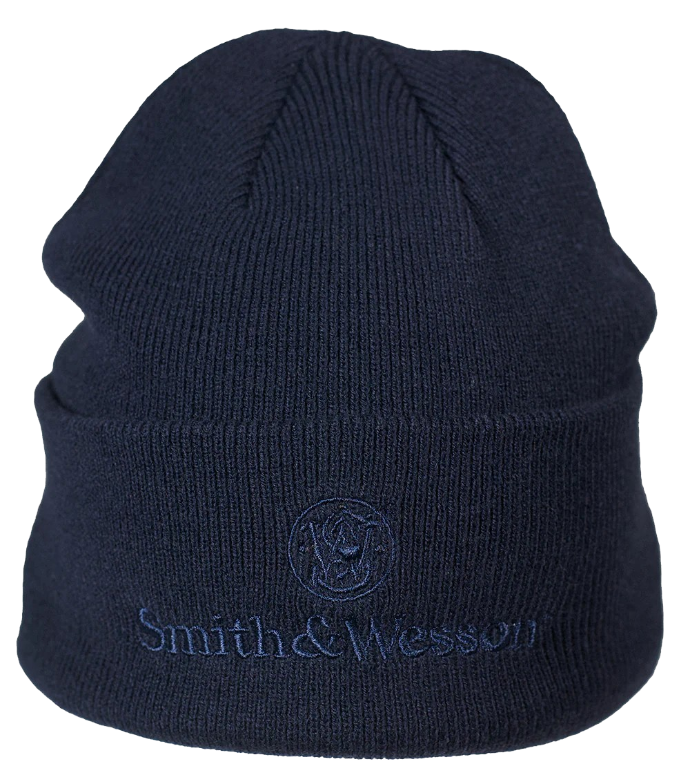 S&W® Classic Logo Navy Knit Beanie | Smith & Wesson
