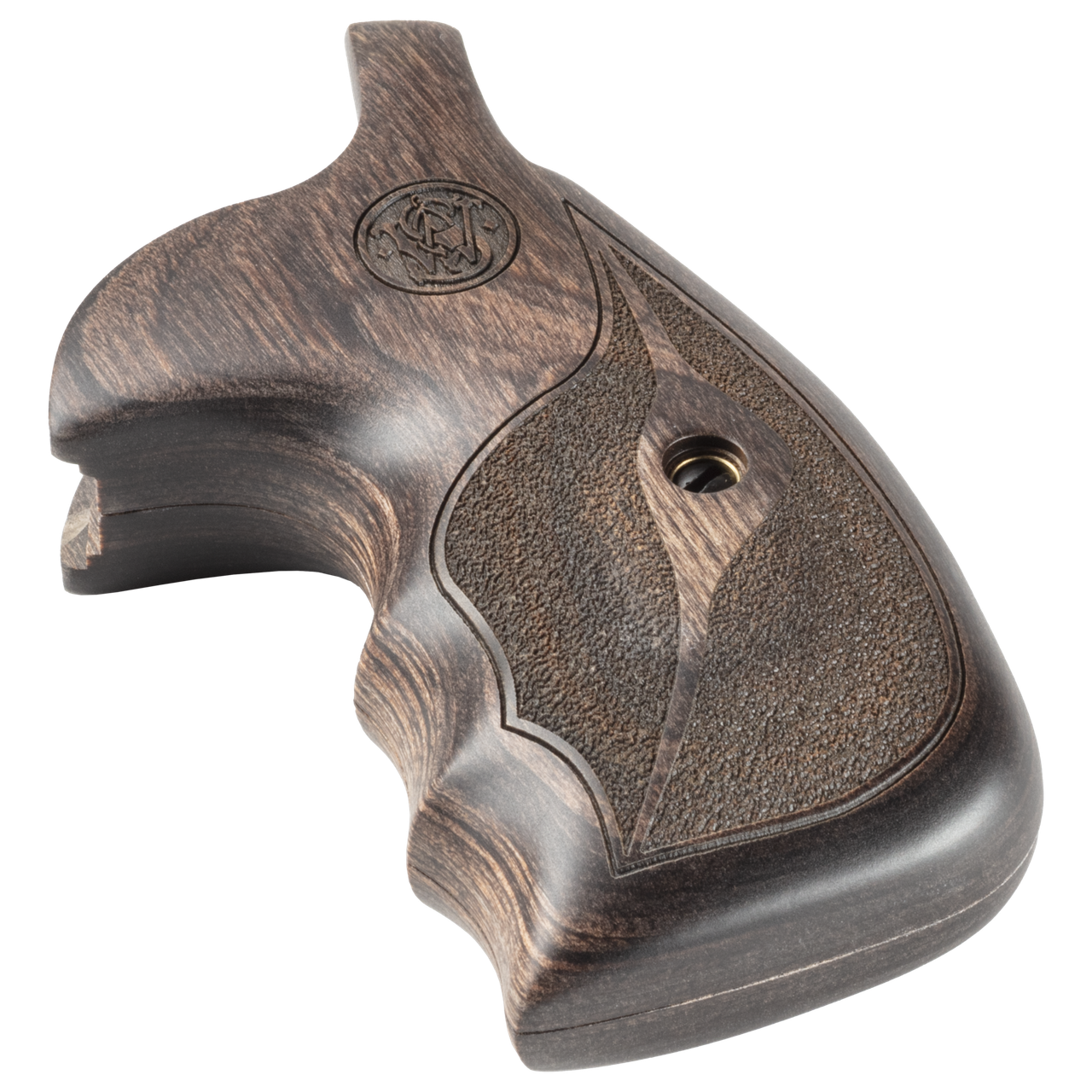 S&W Kフレーム Lフレーム ウッドグリップ BROWN DYMONDWOOD® FINGER GROOVE WOOD GRIPS FOR K/L-FRAME REVOLVERS