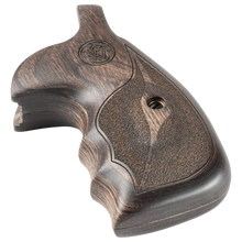 BROWN DYMONDWOOD® FINGER GROOVE WOOD GRIPS FOR K/L-FRAME REVOLVERS