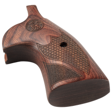 RED DYMONDWOOD® ROUND TO SQUARE DELUXE WOOD CONVERSION GRIPS FOR K/L-FRAME REVOLVERS