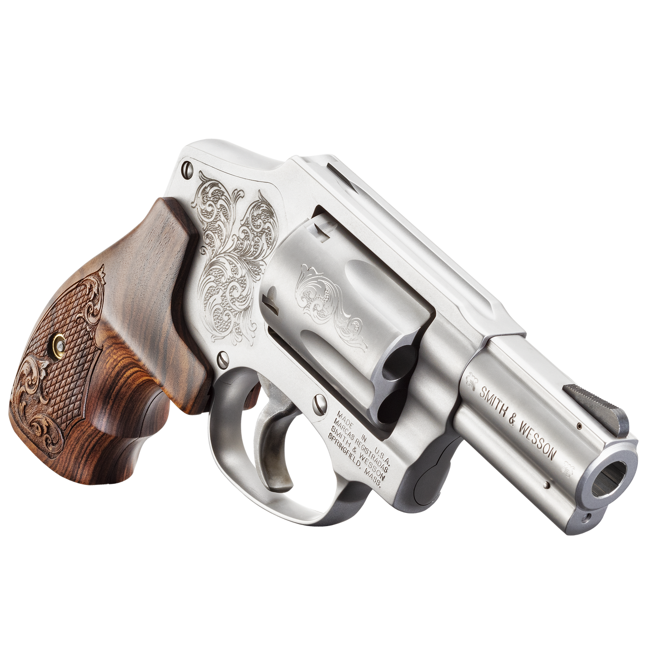 スミス&ウェッソン357リボルバー シルバー ウッドグリップ ウッドグリップ｜タナカワークス社製 Colt Python .357Magnum