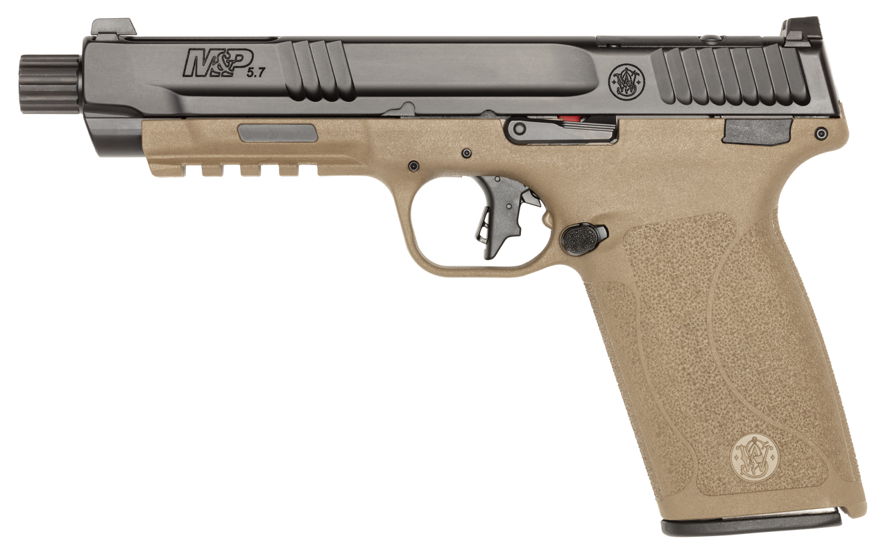 M&P® 5.7 Two-tone Black and FDE w/No Thumb Safety | Smith
